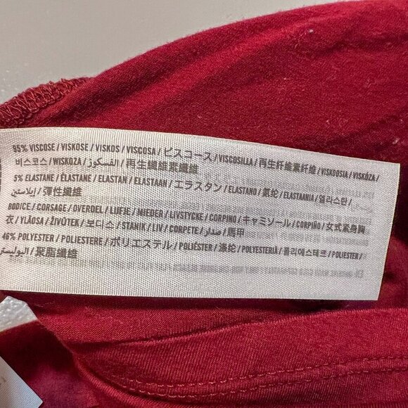 Hollister Cranberry Velour Design Fit & Flare Tank Top Size S - Picture 5 of 5